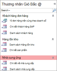 Dẫn hướng tùy chỉnh của Northwind Traders