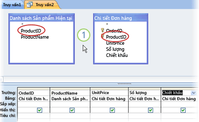 Nối chéo ngoài ý muốn trong dạng xem Thiết kế truy vấn