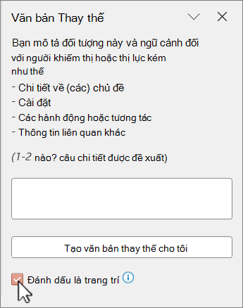 Hình ảnh được đánh dấu là trang trí trong ngăn Văn bản thay thế.