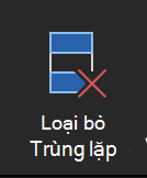 Nút Loại bỏ Trùng lặp trong Excel cho Mac
