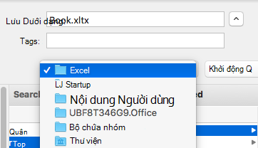hình ảnh hiển thị hộp thoại Lưu dưới Dạng