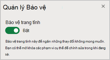Quản lý bảo vệ trang tính