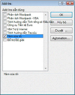 hộp thoại bổ trợ