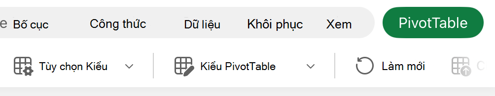 Nút Tùy chọn Kiểu trên iPad