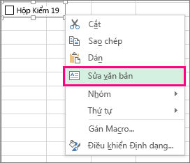 sửa văn bản cho điều khiển biểu mẫu