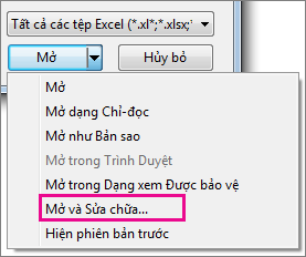 Lệnh mở và sửa