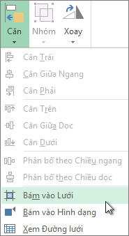 Đính vào lưới hoặc hình dạng