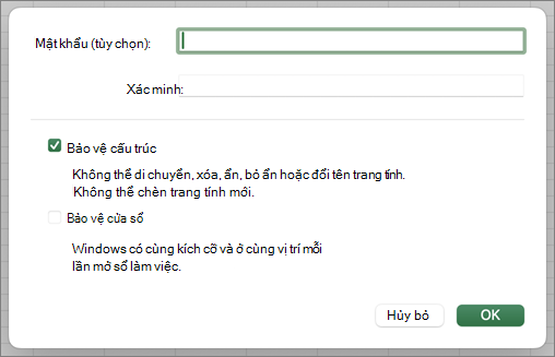 Bảo vệ Cấu trúc và Windows MacOS