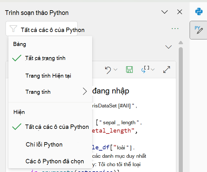 Sử dụng bộ lọc ở đầu ngăn tác vụ để thu hẹp nội dung của bạn.