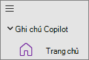 Ghi chú Copilot chọn trong OneNote