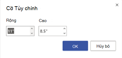 Thay đổi kích thước trang