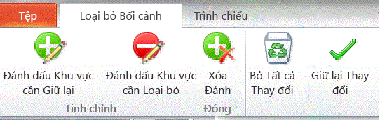 Tab Loại bỏ nền