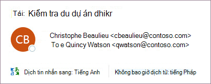 Đầu đề email đến