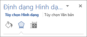 Tab Hiệu ứng trong ngăn Định dạng Hình