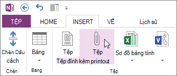 Chèn tệp vào trong ghi chú của bạn dưới dạng phần đính kèm