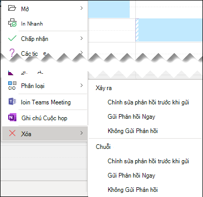 Xóa tất cả các phiên bản trong tương lai của cuộc họp định kỳ.