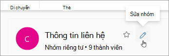 Chọn Sửa Nhóm bên cạnh tên nhóm.