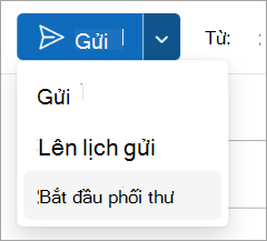 Chọn Gửi Bắt > đầu Phối Thư