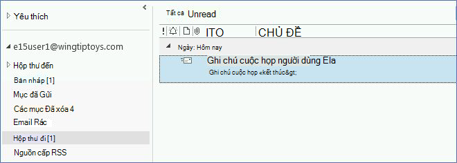 Hộp thư đi trong Outlook