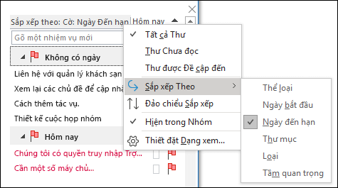 Sắp xếp Nhiệm vụ