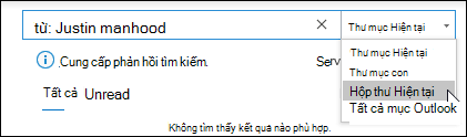 Chọn phạm vi tìm kiếm