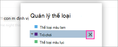 Ảnh chụp màn hình nút Xóa