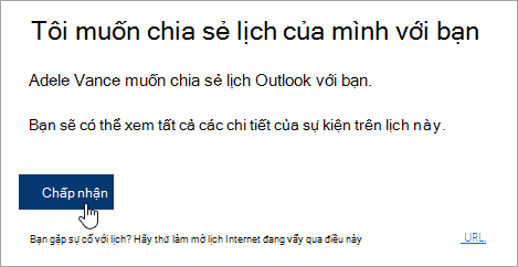 Ảnh chụp màn hình nút Chấp nhận