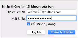 Thêm tài khoản email