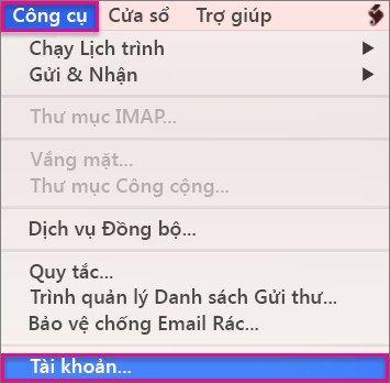 Tài khoản Công > cụ