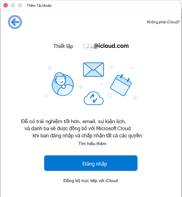 Đồng bộ lịch iCloud của bạn với Outlook for Mac_New_tab2