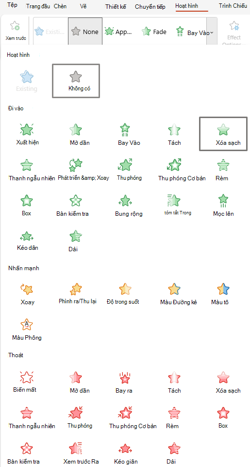 Ảnh chụp màn hình hoạt hình sẵn dùng cho PowerPoint cho web.