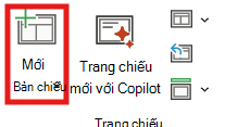 Ảnh chụp màn hình bố trí trang chiếu Mới.