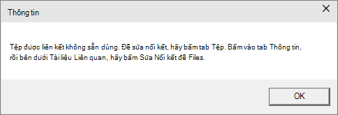 Hiển thị lỗi tệp nối kết trong PowerPoint