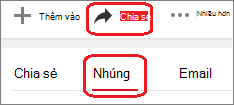 Bấm vào Chia sẻ, rồi bấm vào Nhúng