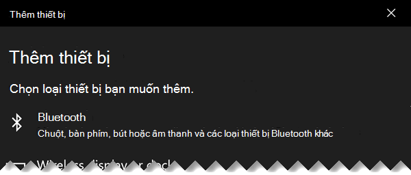 Hộp thoại Thêm Thiết bị