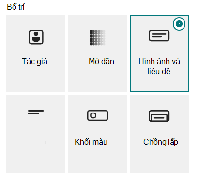 Sáu bố trí cho phần web Biểu ngữ