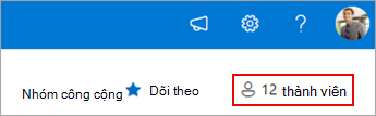 Tư cách thành viên nhóm hiển thị các thành viên hiện tại.