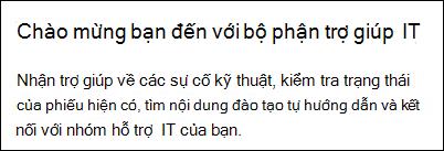 Bản xem trước của phần web Văn bản.