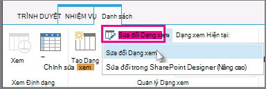Sửa đổi dạng xem