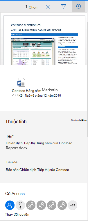 Office 365 liệu siêu dữ liệu