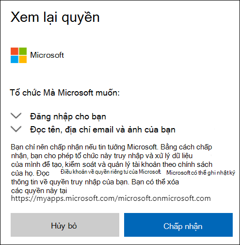 Cửa sổ Quyền Chia sẻ Với Bên ngoài trong OneDrive.
