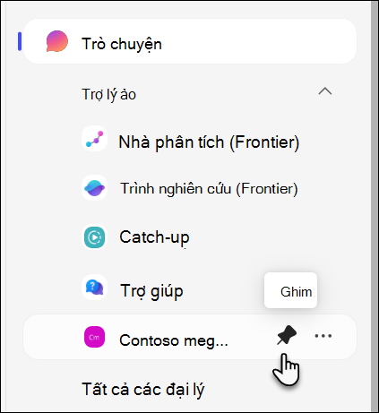 ảnh chụp màn hình ghim một trợ lý