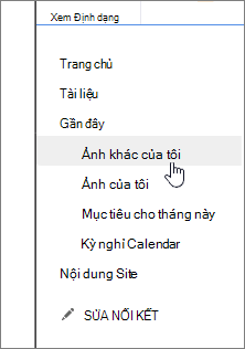 Mục được tạo gần đây