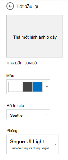 Tùy chỉnh chủ đề đã chọn