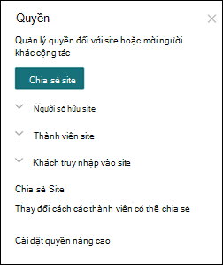 Pa-nen quyền site SharePoint
