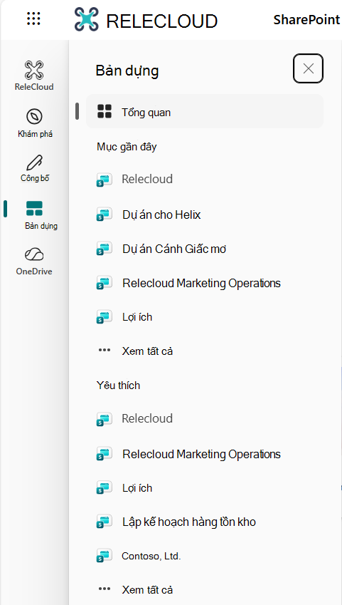 Bản dựng thanh ứng dụng SharePoint