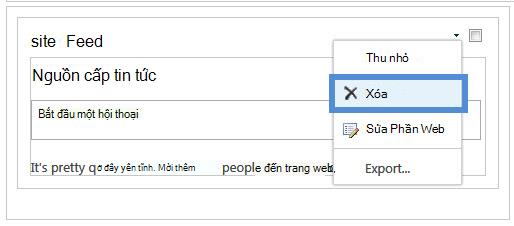 Xóa phần web