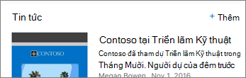 Ảnh chụp màn hình hiển thị nối kết Thêm