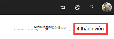 Các thành viên được tô sáng.