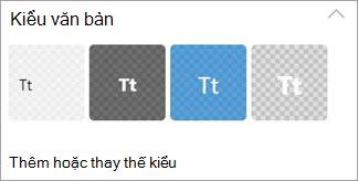 Thêm hoặc thay thế kiểu